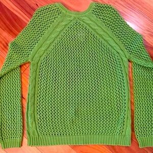 Fenn Wright Manson green cable knit sweater